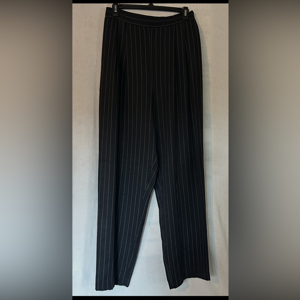 Naked Wardrobe Black Striped Women’s Pants size small shows measurements
